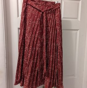 Saige Pleated Midi Skirt